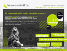 Tablet Screenshot of loewenanteil.de